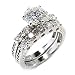 1.00ct Vintage Styled Bridal Set Wedding Ring Set CZ