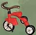 OLD Fashioned Toy Tricycle Red Ceiling FAN Pull Kids Room