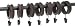 Umbra Set of 7 Verve Drapery Rings, Espresso