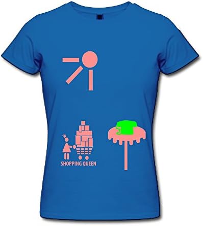 PTHF Women's Sunshade Cotton Round Collar T Shirt S Royal Blue