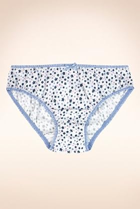 Older Girls' Pure Cotton Ditsy Floral Bikini Briefs