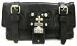 Juicy Couture Black Leather Lock-It II Silverlake Clutch