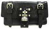 Juicy Couture Black Leather Lock-It II Silverlake Clutch