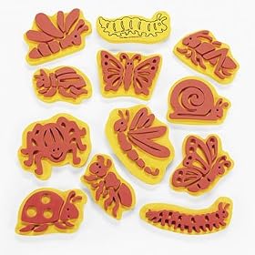 Going Buggy Foam Bug Stamps (12 pc)