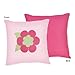Pink and Green Flower Decorative Accent Throw Pillow by Sweet Jojo Designs
