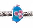 Pandora Style Charm Bead (Z63) Murano Lampwork Glass (14mm x 10mm) (fits Troll too)