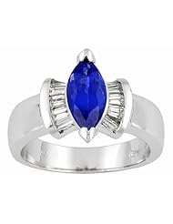 14K White Gold Tanzanite and Diamond Ring -- LIFETIME WARRANTY