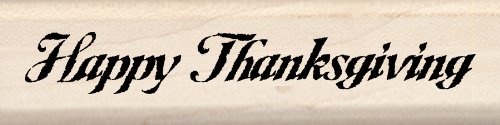 EK Success Inkadinkado Wood Stamp, Happy Thanksgiving 