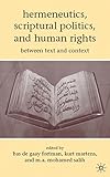 Hermeneutics, scriptural politics, and human rights : between text and context