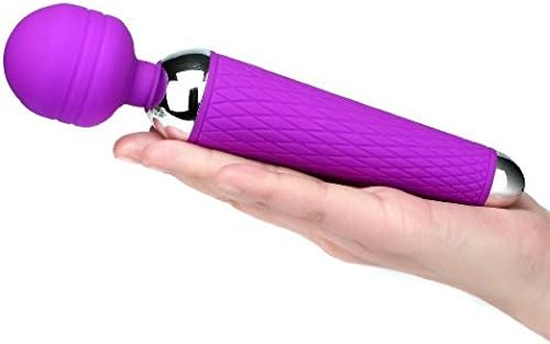 All4life Mini Halo 3X Multi-Speed Wireless Power Wand Massager, Purple and Red