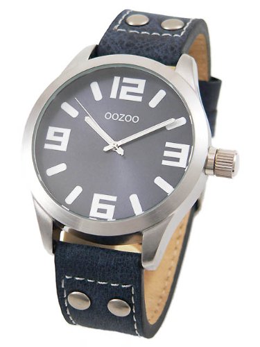 Oozoo - XXL Herrenuhr mit Lederband
