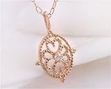 【me.加藤夏希プロデュース】4月の誕生石☆K10PG ダイヤモンド クローバー ネックレス クラシカル・クレット