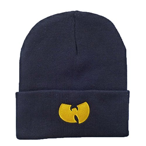 RULIU Men's Sport Beanie Wu Tang Hat Black Gold