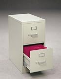 500 Series 25 deep full-suspension file, two-drawer, letter, light gray