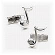 Sterling Musical Note Cufflinks