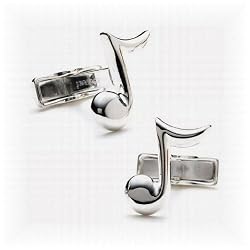 Sterling Musical Note Cufflinks