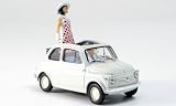 Fiat Nuova 500, white, with figures, presentation in Turin, 1957, Model Car, Ready-made, Brumm 1:43IMAGE