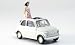 Fiat Nuova 500, white, with figures, presentation in Turin, 1957, Model Car, Ready-made, Brumm 1:43_s-1