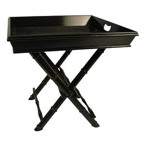 Rectangle Wood Tray on Folding Stand by