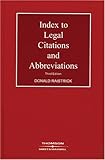 Index to legal citations and abbreviations