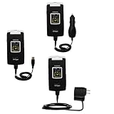Deluxe Kit for the Samsung A990 includes a USB cable with Car and Wall Charger - Gomadic Brand w/ TipExchange Technology