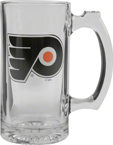 Philadelphia Flyers Beer Mug: 3D Logo Glass Tankard