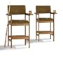 MAN CAVE 2 New Dirty Oak Stain Game Chairs / Pool Cue Billiards Barstools Pub Chairs