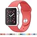 FanTEK Soft Silicone Sport Style Replacement iwatch Strap for Apple Wrist Watch 42mm Models - Small/Medium - Pink