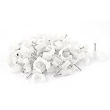 uxcell ケーブルクリップ プラスチック製クリップ　ネイル　16mm直径 100個入