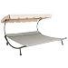 LECO 39212103 Doppelliege Sonnenliege 200 x 200 x 110 cm, natur