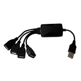 Skque High Speed 4-Port Octopus USB 2.0 Hub - Black