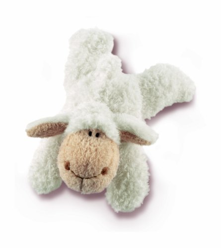 Nici 33625 - Schaf Jolly M&auml;h liegend 12 cm, wei&szlig;