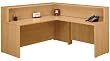LIGHT OAK RECEPTION DESK - Bush Series C Secretary Desk - Affordable Office Furniture