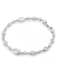 Bling Jewelry Bridal Victorian Classic Cz Antique Sterling Silver Tennis... by 