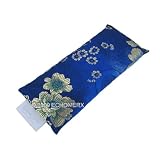 Aromatherapy Eye Pillow -Blue Floral Brocade - All Natural-Promotes Better Sleep