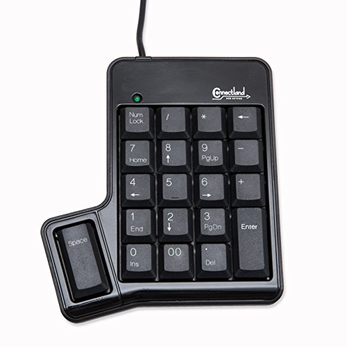 Connectland CLUSBNUMSPC USB Numeric keypad with 19 keys + Space Bar