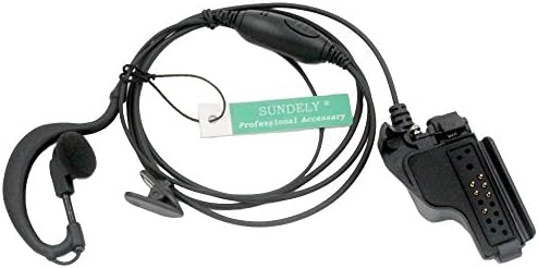 SUNDELY® G-shape Clip-ear Ear Hook Headset/Earpiece with Mic For Motorola Radio Walkie Talkie GP9000 MTX838 XTS1500 EFJohnson-51SL Multi-pin