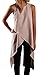 Chuanqi Women's Sexy Long Sleeveless Irregular Chiffon Tunic Tank Top Shirt