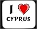 I Love Cyprus Decorated Mouse Pad
