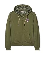 Napapijri Sudadera con Cierre Basilia Solid (Verde)