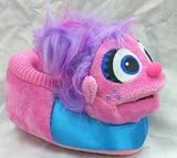 Sesame Street Abby Cadabby Plush Girl Size 9-10, Soft Plush Comfy Slippers Sock Top Shoes, Great Halloween Costume