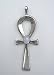 Egyptian Ankh with Rainbow Moonstone in Sterling Silver