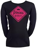 Spoilt Rotten - Princess On Board - Maternity T-Shirt Funny Maternity Wear Black, Large, L