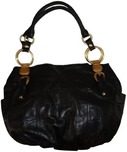 Womens B Makowsky Purse Black Leather