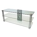 Icon Opus 4250 - 42" Glass LCD & Plasma TV Stand - Clear Glass