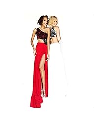 Strapless Empire   Waistline Off the Shoulder Sleeveless Lace Asymmetric Prom Dress 