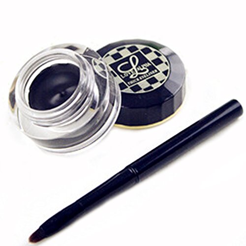 Love Alpha Waterproof Gel Eyeliner Eye Cosmetic with Pencil Brush Tools,black