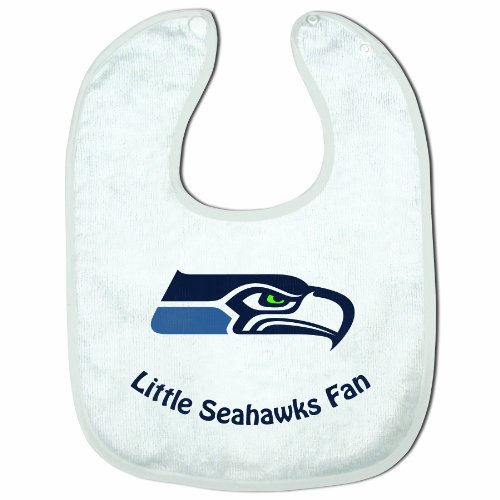 NFL Seattle Seahawks White Snap Bib with Team Logo