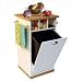 Venture Horizon 4121-11WH Butcher Block Bin Kitchen Island, White
