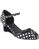 Peep-toe fabric wedge